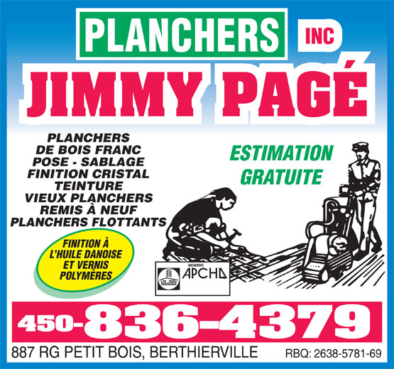 Pag Jimmy Inc (450-836-4379) -...