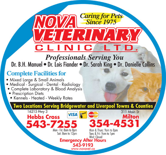 Nova Veterinary Clinic Hebbs Cross, NS