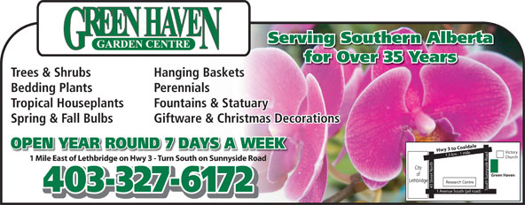 Green Haven Garden Centre - 5 South Sunnyside Rd, Lethbridge, AB