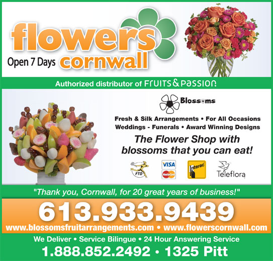 Flowers Cornwall 1325 Pitt St, Cornwall, ON